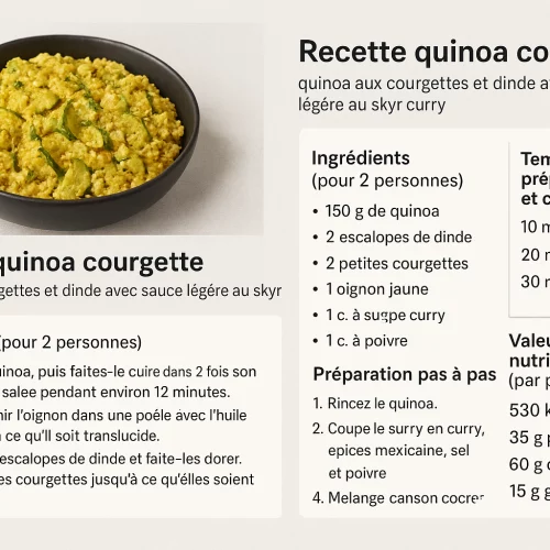 Recette quinoa courgette dinde